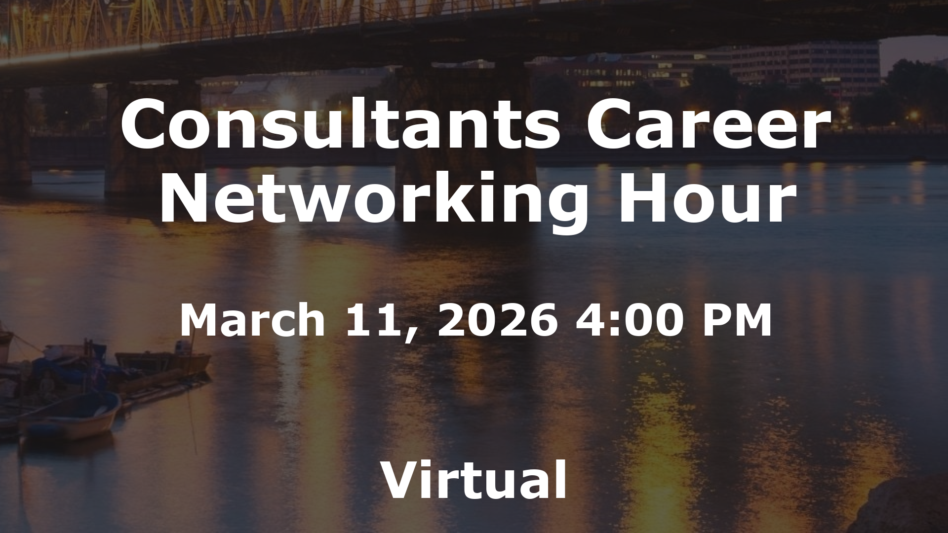 Consultants Career Networking Hour event image